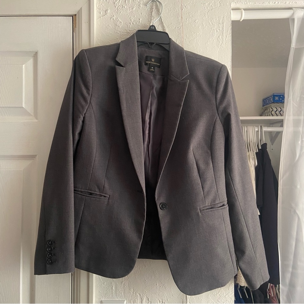 Worthington Dark Gray Women's Blazer